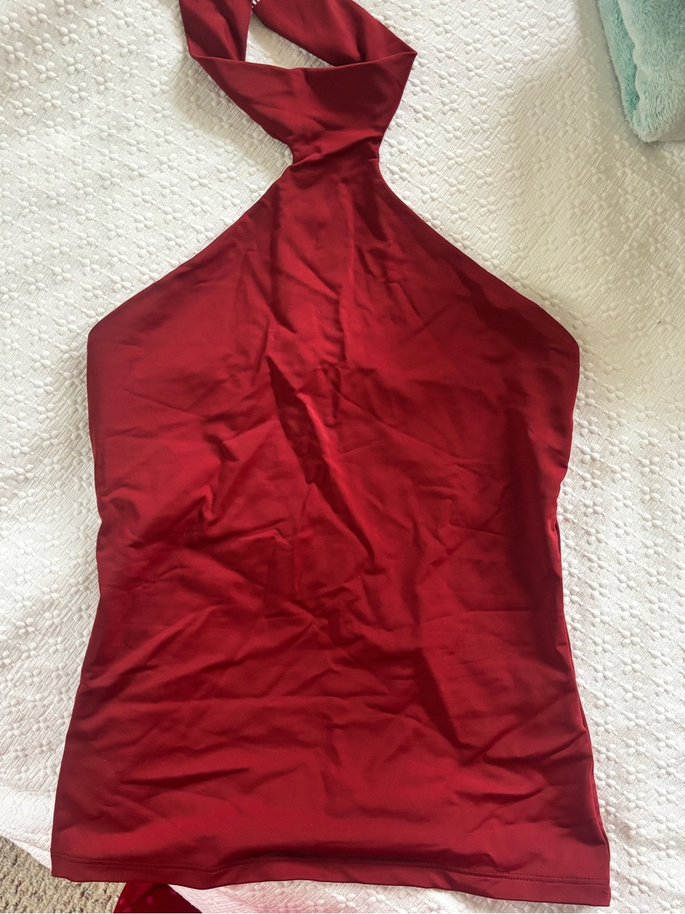 Zara Burgundy Halter Tank Top